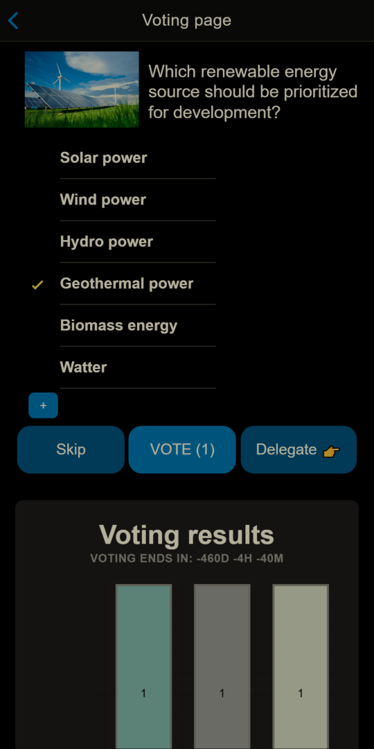 Voting Page Screenshot