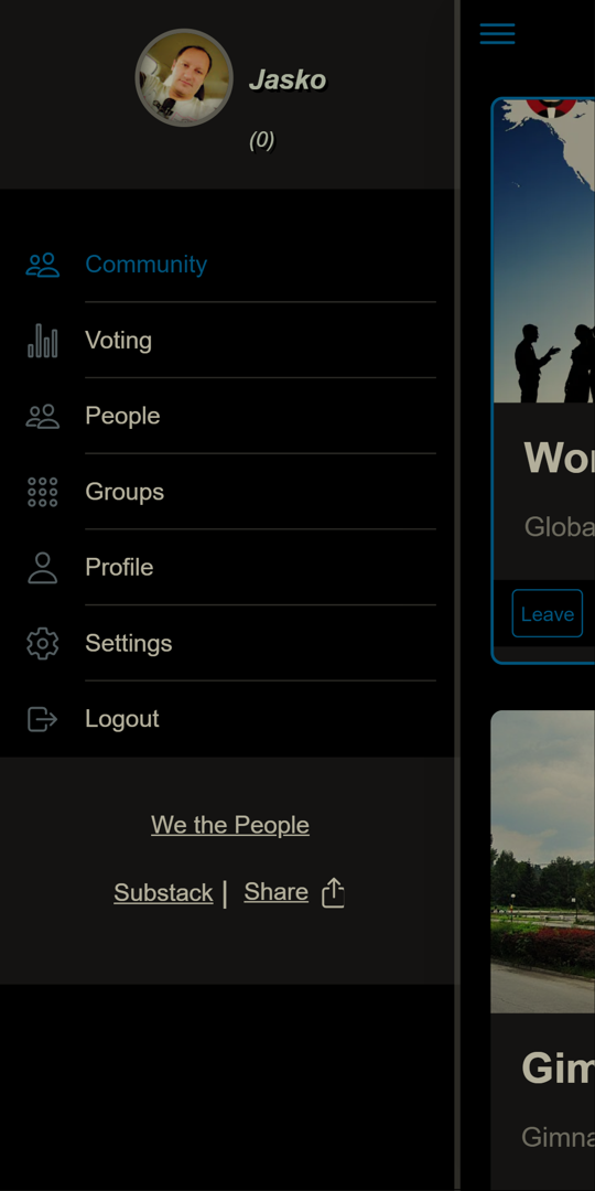 User List Screenshot